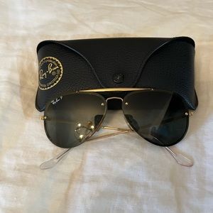 Ray Ban black and gold sunglasses